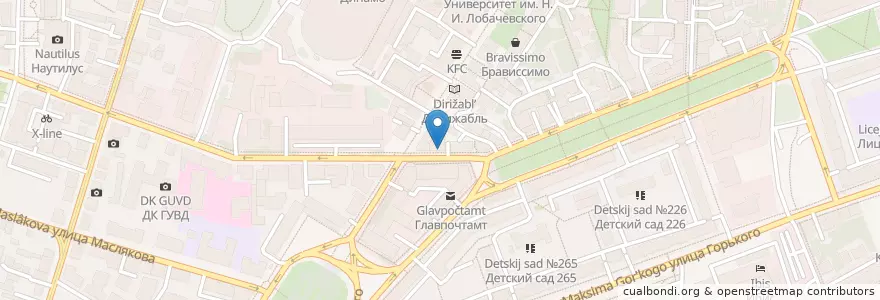 Mapa de ubicacion de Franky bar en ロシア, 沿ヴォルガ連邦管区, ニジニ・ノヴゴロド州, ニジニ・ノヴゴロド管区.