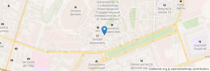 Mapa de ubicacion de Очаг en Rusia, Приволжский Федеральный Округ, Óblast De Nizhni Nóvgorod, Городской Округ Нижний Новгород.