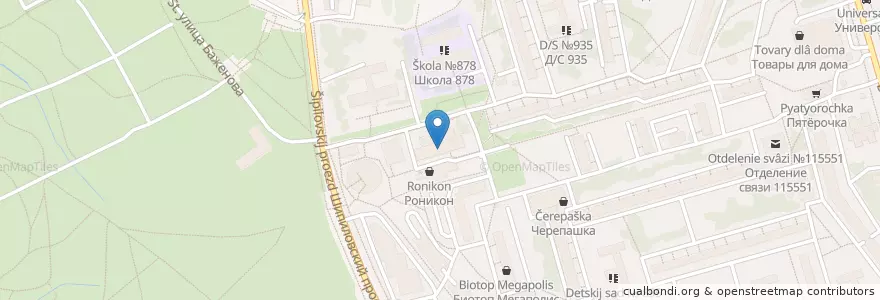 Mapa de ubicacion de АРДА en روسیه, Центральный Федеральный Округ, Москва, Южный Административный Округ.