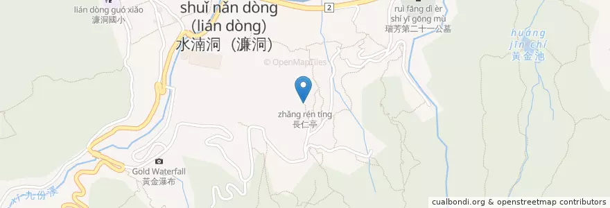Mapa de ubicacion de 長仁亭 en تايوان, تايبيه الجديدة, 瑞芳區.