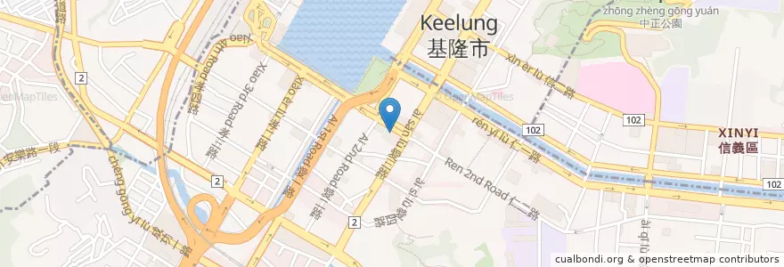 Mapa de ubicacion de 吉祥機械停車場 en 台湾, 台湾省, 基隆市, 仁愛区.