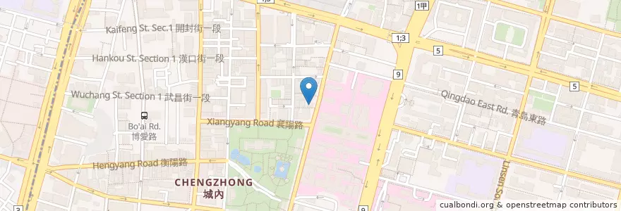 Mapa de ubicacion de 摩斯漢堡 en Taïwan, Nouveau Taipei, Taipei, 中正區.