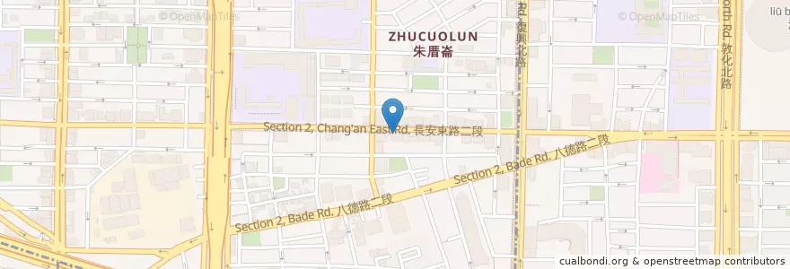 Mapa de ubicacion de 台灣牛肉麵 en Taiwan, Nuova Taipei, Taipei, Distretto Di Zhongshan.