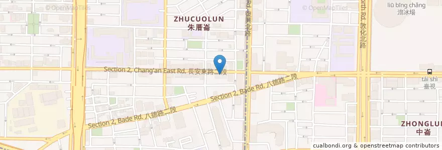 Mapa de ubicacion de 池上便當 en تايوان, تايبيه الجديدة, تايبيه, 中山區.