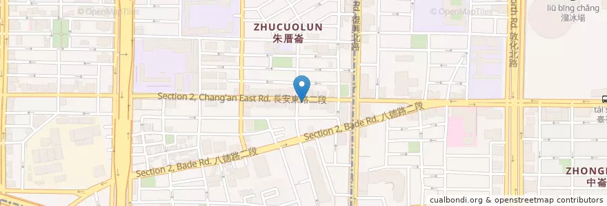 Mapa de ubicacion de 阿鴻豆花 en 臺灣, 新北市, 臺北市, 中山區.