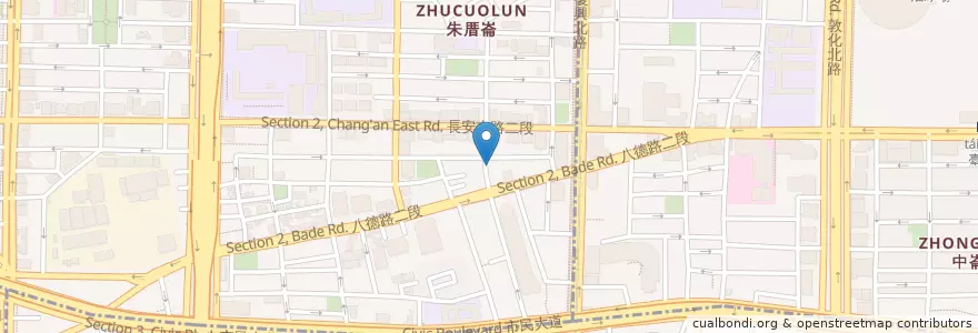Mapa de ubicacion de 馬祖麵店 en Taiwan, Neu-Taipeh, Taipeh, Zhongshan.
