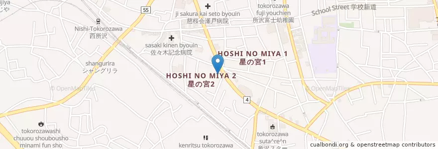 Mapa de ubicacion de Esso en 일본, 사이타마현, 所沢市.