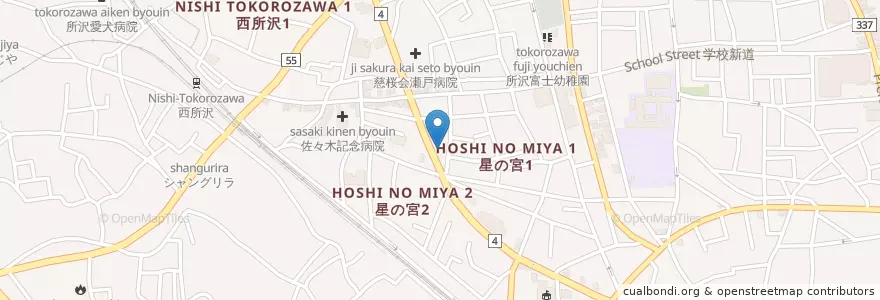 Mapa de ubicacion de Esso en Japan, 埼玉県, 所沢市.