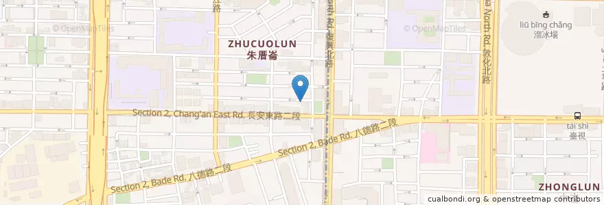 Mapa de ubicacion de 南聖宮財神廟 en تایوان, 新北市, تایپه, 松山區.