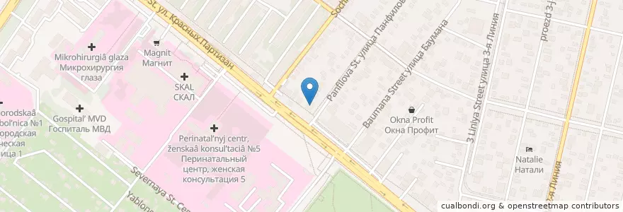Mapa de ubicacion de Сбербанк en 俄罗斯/俄羅斯, 南部联邦管区, 克拉斯诺达尔边疆区, Городской Округ Краснодар.