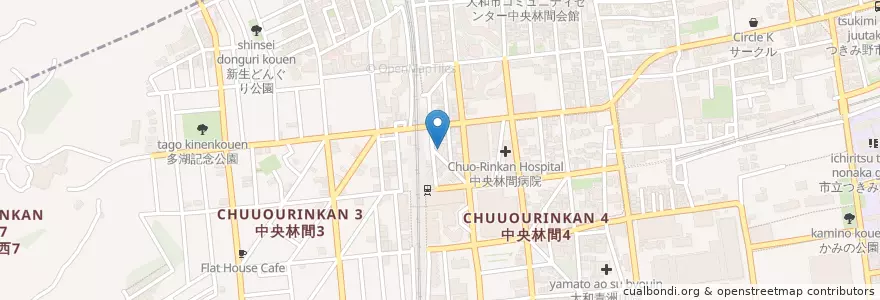 Mapa de ubicacion de ペンギン薬局 en Japan, 神奈川県, 大和市.