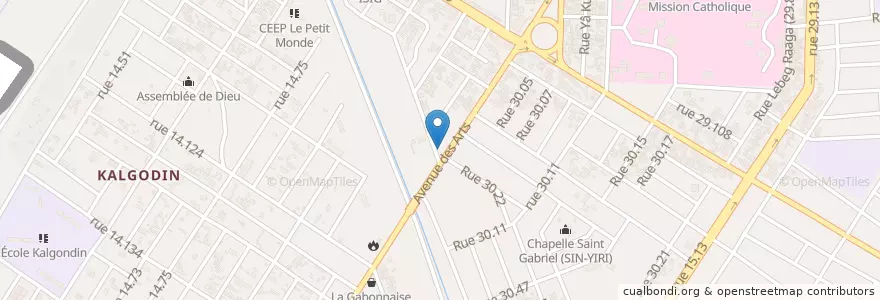 Mapa de ubicacion de Sompedia en 布基纳法索, Centre, Kadiogo, 瓦加杜古.