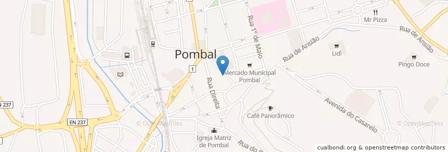 Mapa de ubicacion de Churrasqueira O Tapa en ポルトガル, Centro, Leiria, Pinhal Litoral, Pombal, Pombal.