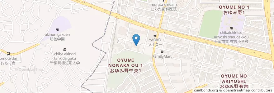 Mapa de ubicacion de みどりクリニック en 일본, 지바현, 千葉市, 緑区, 中央区.