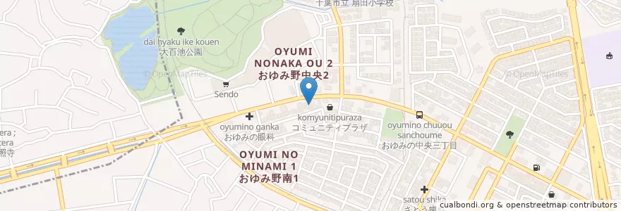 Mapa de ubicacion de 細貝歯科クリニック en 일본, 지바현, 千葉市, 緑区.