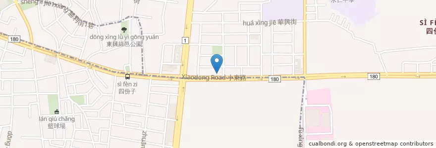 Mapa de ubicacion de 臺灣銀行 en 臺灣, 臺南市, 永康區.