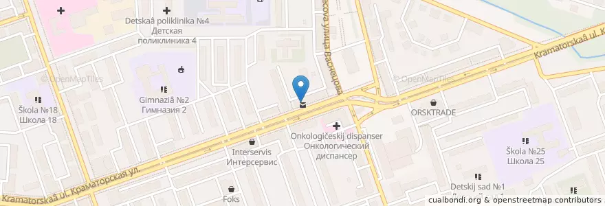 Mapa de ubicacion de Орск 462428 en 俄罗斯/俄羅斯, Приволжский Федеральный Округ, Оренбургская Область, Городской Округ Орск.