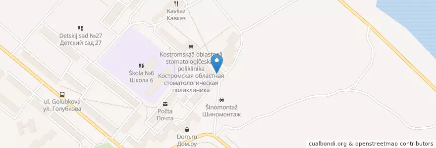 Mapa de ubicacion de Библиотека №17 им. А.Н. Радищева en Russia, Central Federal District, Kostroma Oblast, Kostromskoy District, Kostroma.
