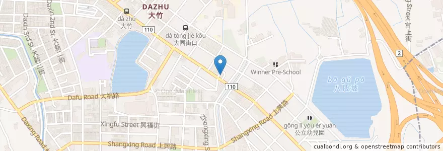 Mapa de ubicacion de 麥當勞大竹店 en Taiwan, Taoyuan, Luzhu.