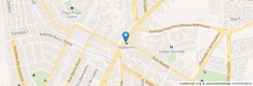 Mapa de ubicacion de Agafarma en Brasile, Regione Sud, Rio Grande Do Sul, Regione Metropolitana Di Porto Alegre, Região Geográfica Intermediária De Porto Alegre, Região Geográfica Imediata De Porto Alegre, Porto Alegre.