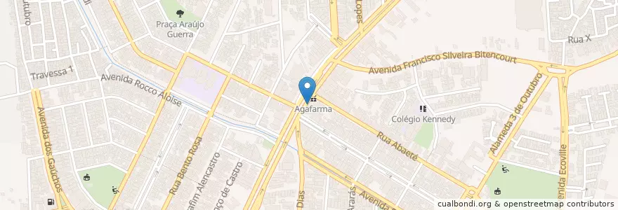 Mapa de ubicacion de Farmácias Associadas en البَرَازِيل, المنطقة الجنوبية, ريو غراندي دو سول, Região Metropolitana De Porto Alegre, Região Geográfica Intermediária De Porto Alegre, Região Geográfica Imediata De Porto Alegre, بورتو أليغري.