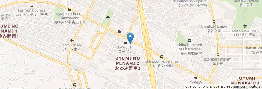 Mapa de ubicacion de すしおんど en ژاپن, 千葉県, 千葉市, 緑区.