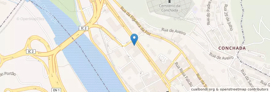 Mapa de ubicacion de Santander Totta en 葡萄牙, Centro, Baixo Mondego, Coimbra, Coimbra, Sé Nova, Santa Cruz, Almedina E São Bartolomeu.