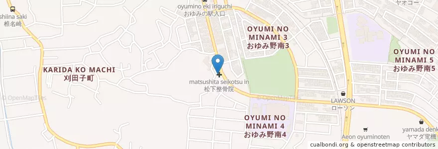 Mapa de ubicacion de 松下整骨院 en Japón, Prefectura De Chiba, Chiba, Midori.