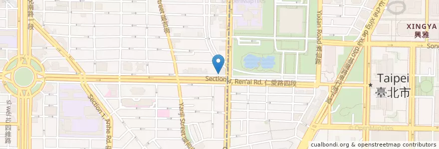 Mapa de ubicacion de 公用電話 en 타이완, 신베이 시, 타이베이시, 다안 구.