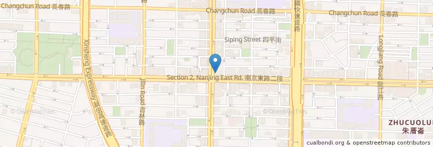 Mapa de ubicacion de 日盛國際商業銀行 en 타이완, 신베이 시, 타이베이시, 중산 구.