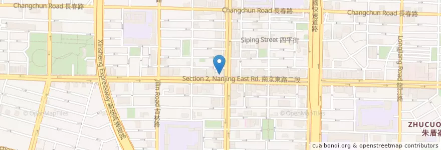 Mapa de ubicacion de 花旗(台灣)商業銀行 en Тайвань, Новый Тайбэй, Тайбэй, 中山區.