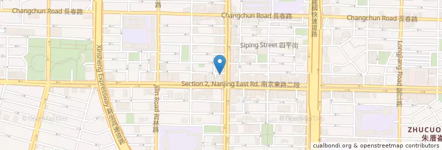Mapa de ubicacion de 板信商業銀行 en Taiwan, 新北市, Taipei, 中山區.