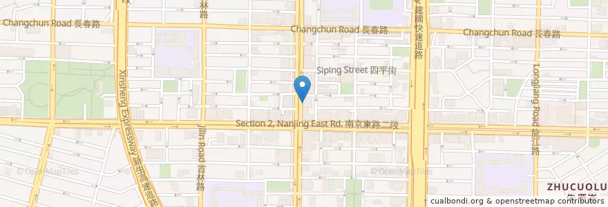 Mapa de ubicacion de 盤谷銀行 en Tayvan, 新北市, Taipei, 中山區.