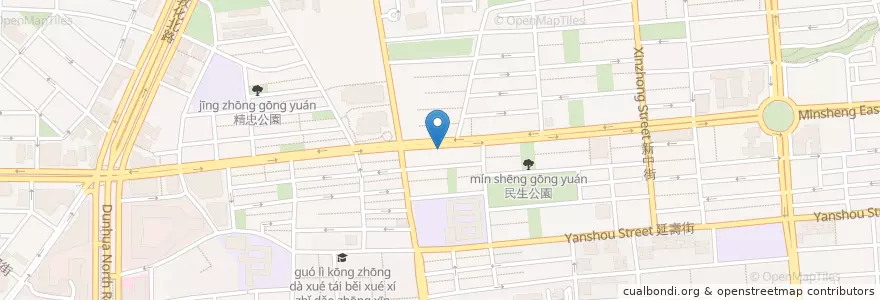 Mapa de ubicacion de 台北延壽郵局(台北56支) en Taiwan, 新北市, Taipé, 松山區.