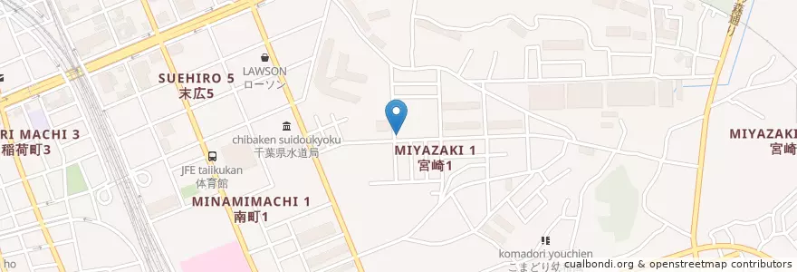 Mapa de ubicacion de 宮崎クラブ en Japón, Prefectura De Chiba, Chiba, Chuo.