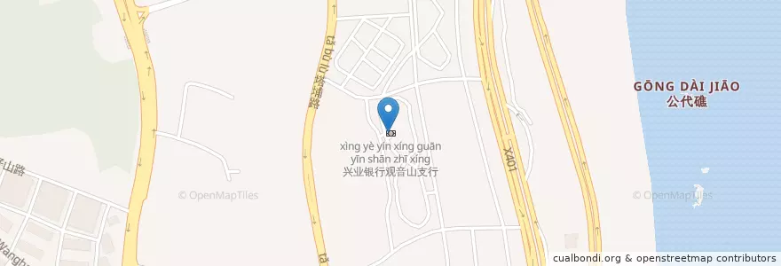 Mapa de ubicacion de 兴业银行观音山支行 en 중국, 푸젠성, 쓰밍구.