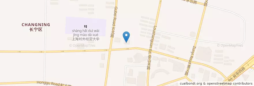 Mapa de ubicacion de 中国农业银行 en 중국, 상하이, 창닝구.