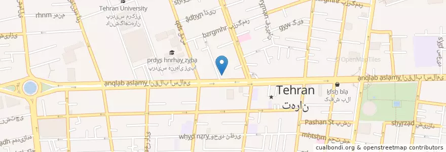Mapa de ubicacion de سینما سپیده en İran, Tahran Eyaleti, شهرستان تهران, Tahran, بخش مرکزی شهرستان تهران.