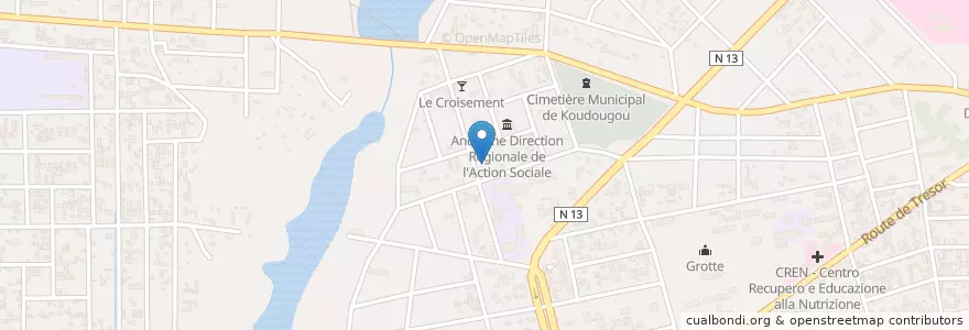 Mapa de ubicacion de Marie Stopes International en 부르키나파소, Centre-Ouest, Boulkiemdé, Koudougou, Koudougou.