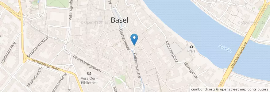 Mapa de ubicacion de Rüdengasse en Suíça, Basel-Stadt, Basileia.