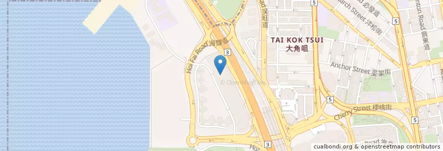 Mapa de ubicacion de 維港灣 Island Harbourview en 中国, 広東省, 香港, 九龍, 新界, 油尖旺區 Yau Tsim Mong District.