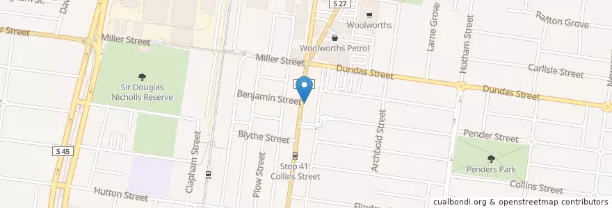 Mapa de ubicacion de Umberto's Espresso Bar en أستراليا, ولاية فيكتوريا, City Of Darebin.