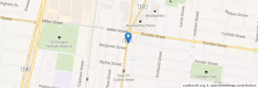 Mapa de ubicacion de Joanie's Baretto en Australia, Victoria, City Of Darebin.