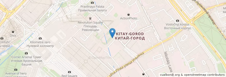 Mapa de ubicacion de Хинкальная en Rússia, Distrito Federal Central, Москва, Центральный Административный Округ, Тверской Район.