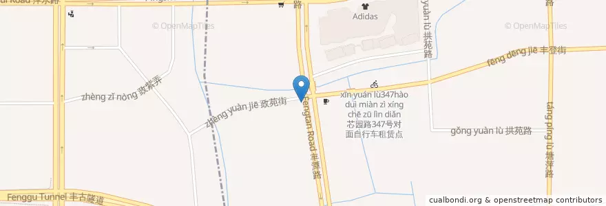 Mapa de ubicacion de Cantine en Çin, Zhejiang, Hangzhou, 拱墅区, 祥符街道.