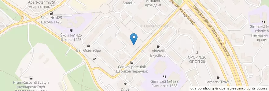 Mapa de ubicacion de ОптимаДент en Russie, District Fédéral Central, Moscou, Северо-Западный Административный Округ, Район Митино.