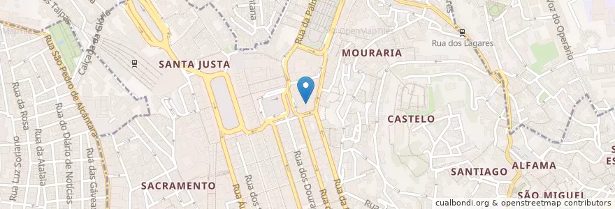 Mapa de ubicacion de Pioneiro, Loja Gourmet en 葡萄牙, Área Metropolitana De Lisboa, Lisboa, Grande Lisboa, 里斯本, Santa Maria Maior.
