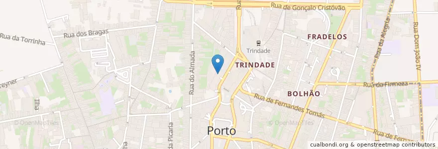 Mapa de ubicacion de Alma Portuense en Portugal, Norte, Área Metropolitana Do Porto, Porto, Porto, Cedofeita, Santo Ildefonso, Sé, Miragaia, São Nicolau E Vitória.