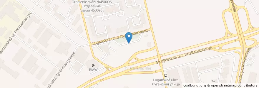 Mapa de ubicacion de Башнефть АЗС № 111 en Rusland, Приволжский Федеральный Округ, Basjkirostan, Городской Округ Уфа.
