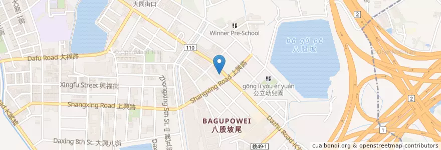Mapa de ubicacion de 大樹連鎖藥局 en Тайвань, Таоюань, 蘆竹區.